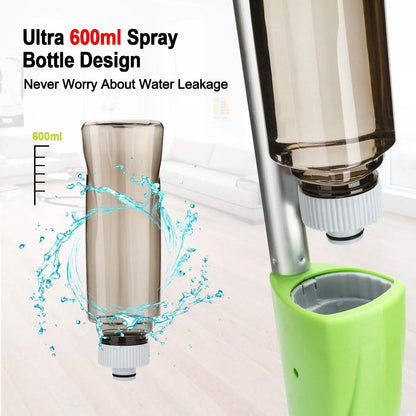 Spray Mop 360° Rotating Head Floor Cleaner 600Ml Bottle Fiber Sweeper Flat Mop DailySale