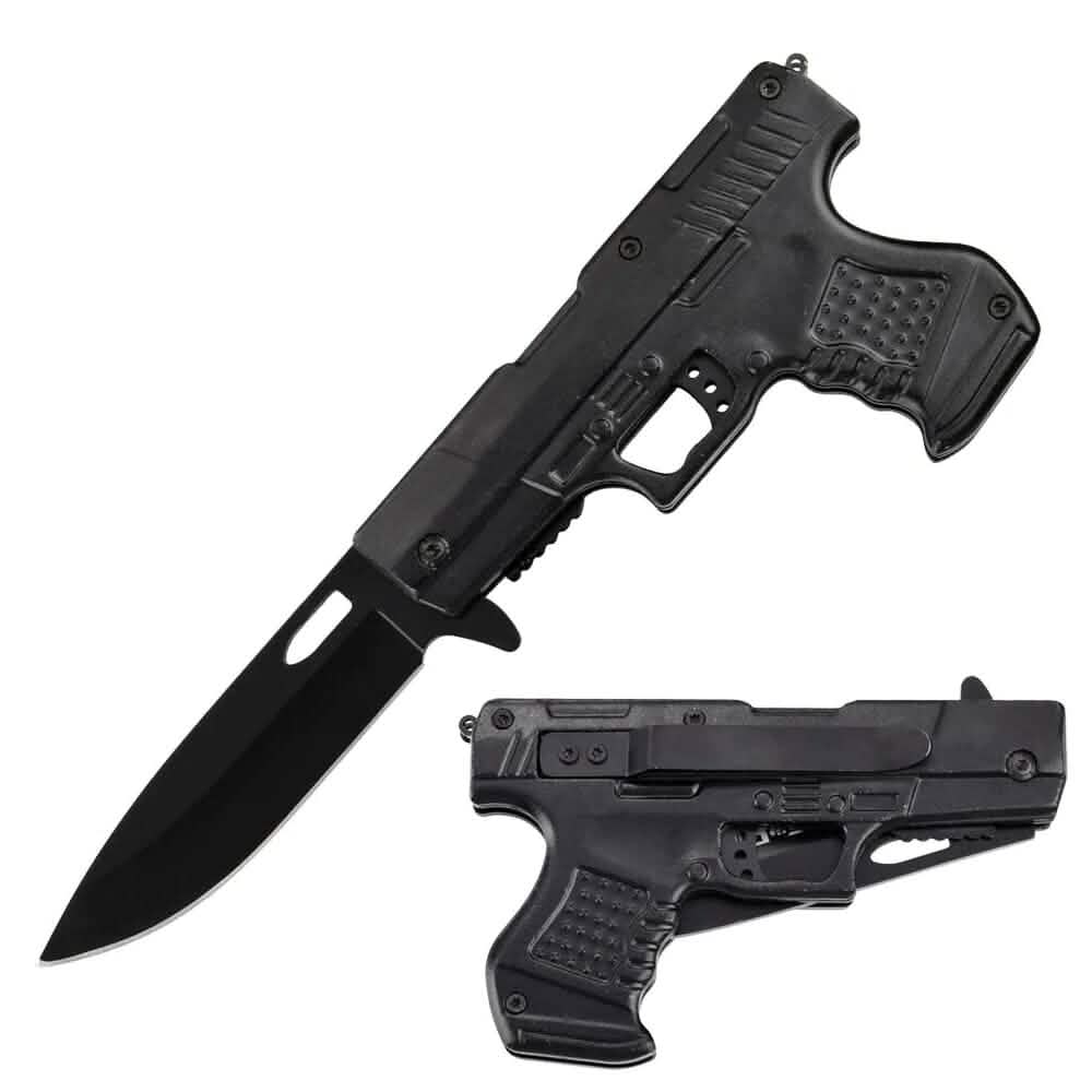 Spring Assisted Gun Knife DailySale