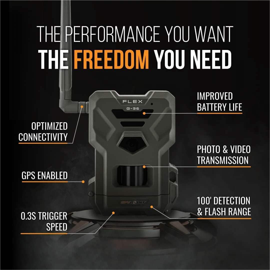 SPYPOINT Flex G-36 Cellular Trail Camera, 36MP Photos and 1080p Videos w/Sound (Refurbished) DailySale