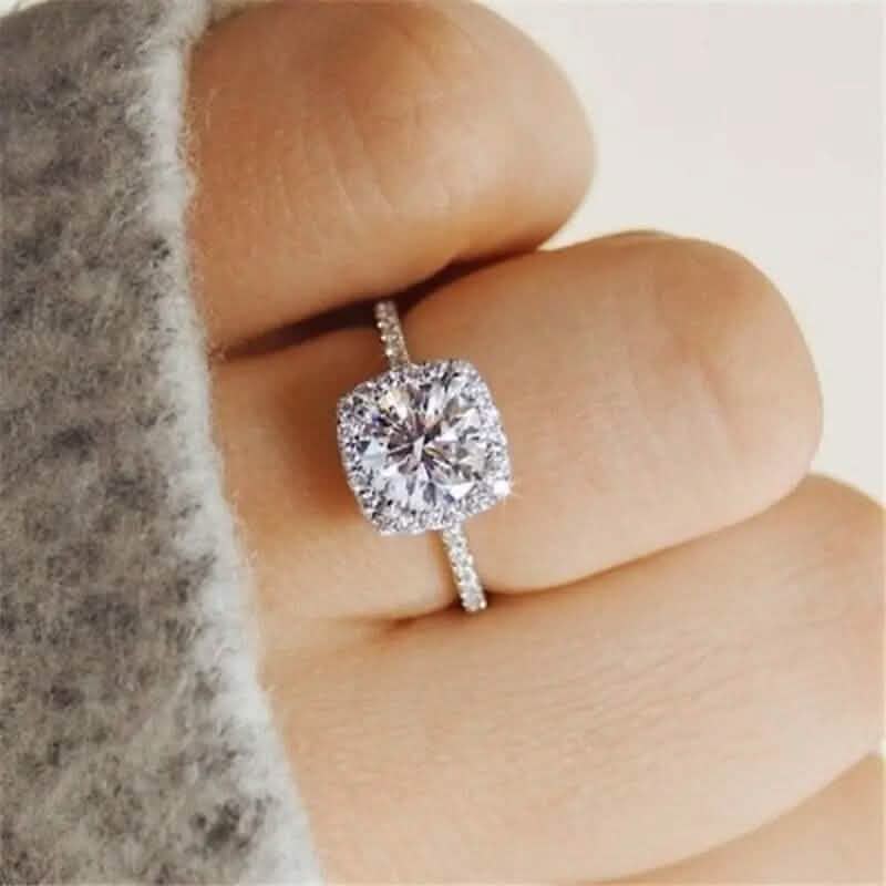 Square Artificial Diamond Ring DailySale