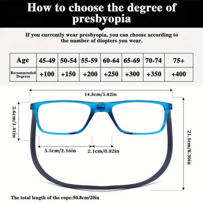 Square Magnetic Neck Fashion Reading Glasses DailySale