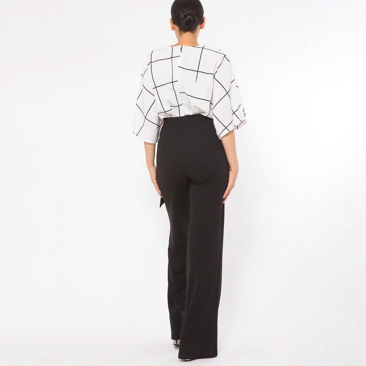 Square Print Woven Top Detailed Fashion Jumpsuit DailySale