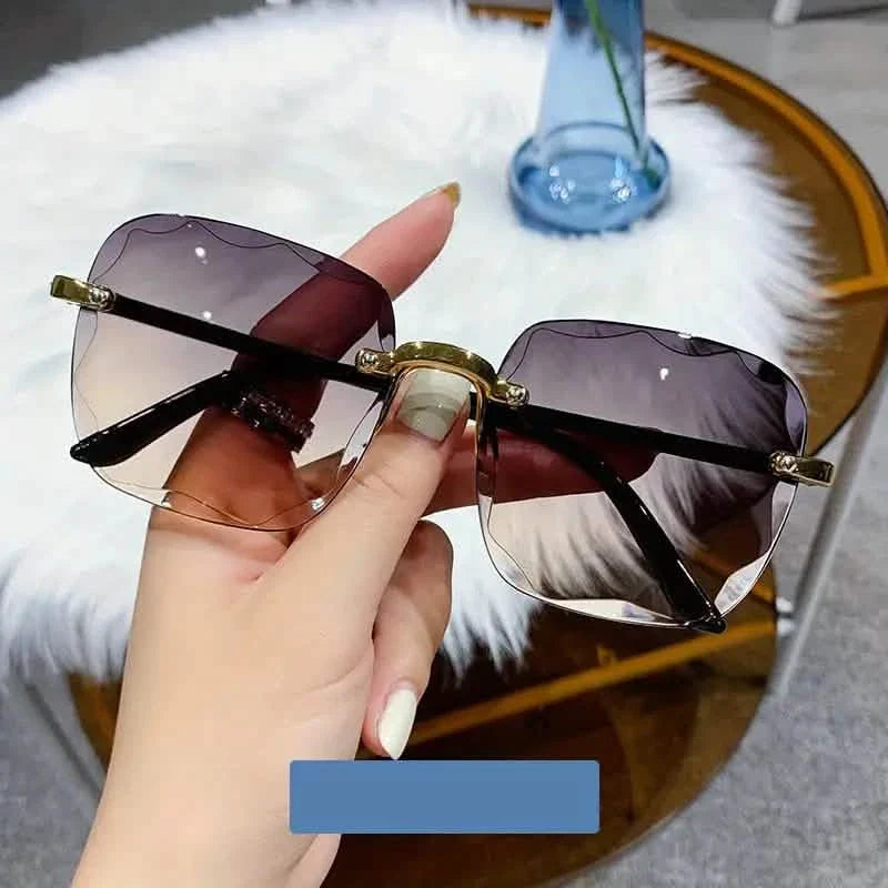 Square Rimless Summer Gradient Sun Shade Glasses DailySale