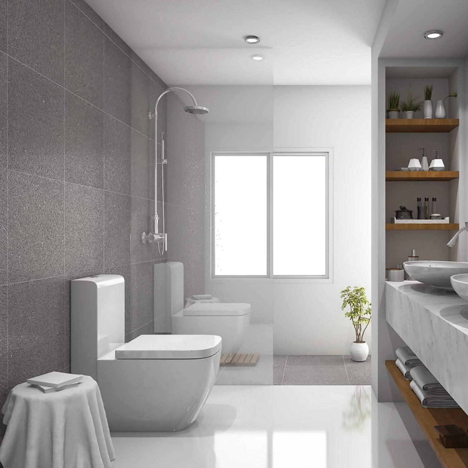 Square Toilet Seat with Grip-Tight Seat Bumpers DailySale
