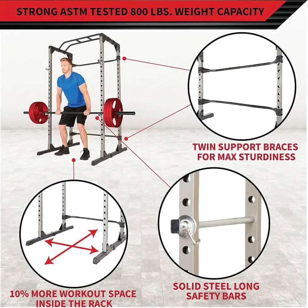 Squat Rack Strength Training Power Cage DailySale