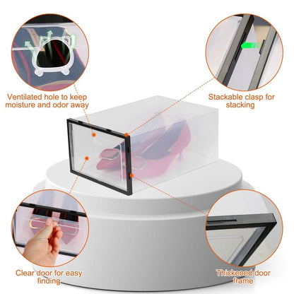 Stackable Shoe Storage Bin Transparent Dustproof DailySale