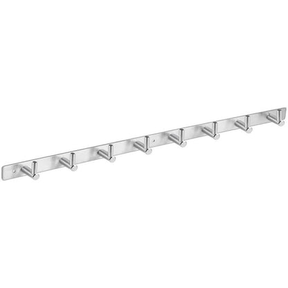 Stainless Steel 24" Wall Mounted Rack with 8 Hooks - Silver DailySale