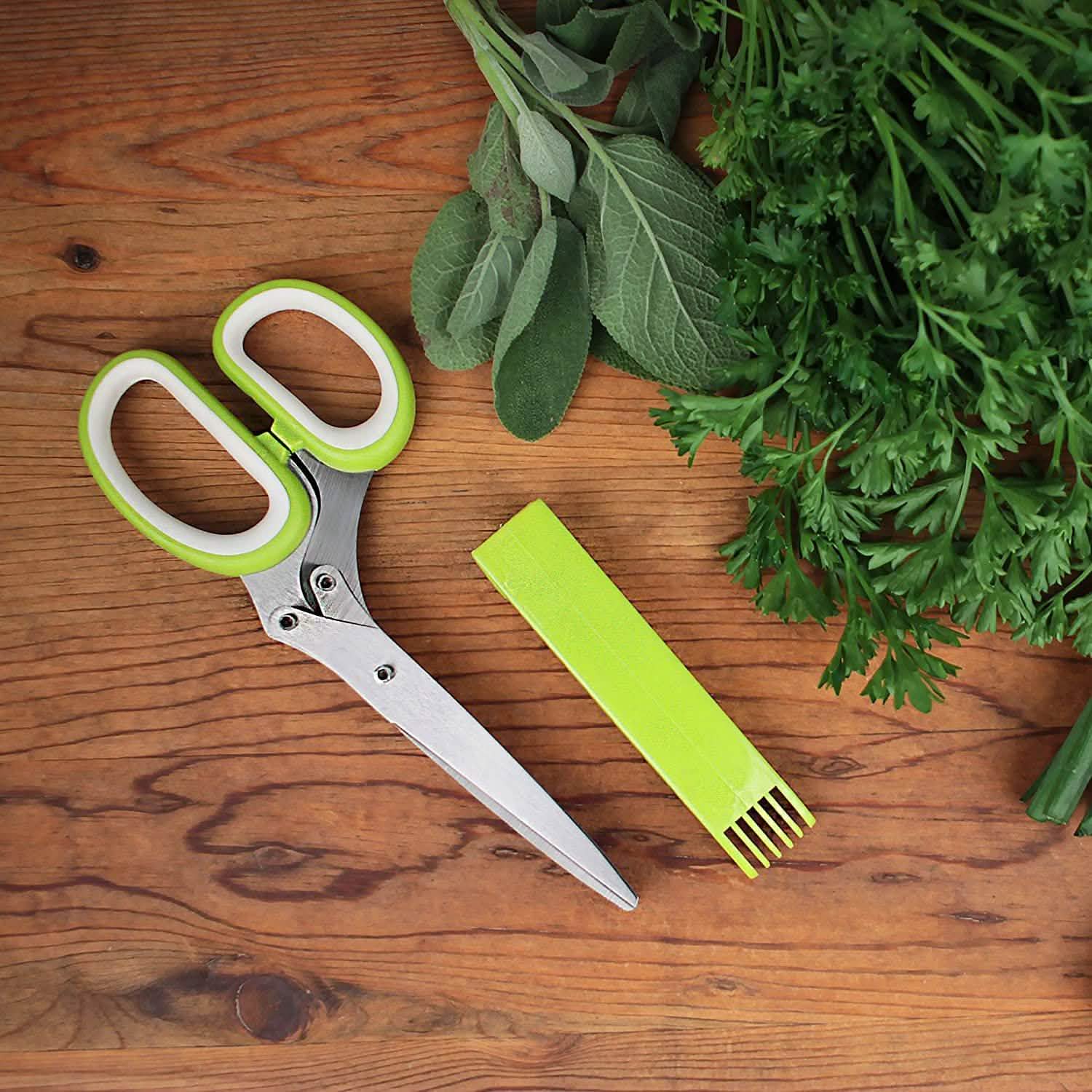 Stainless Steel 5 Blade Herb Scissors DailySale