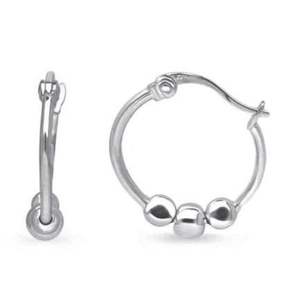 Stainless Steel Ball Hoop Earrings DailySale