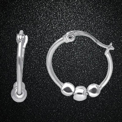Stainless Steel Ball Hoop Earrings DailySale