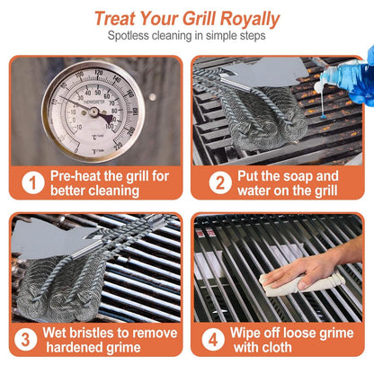 Stainless Steel BBQ Grill Cleaning Brush DailySale