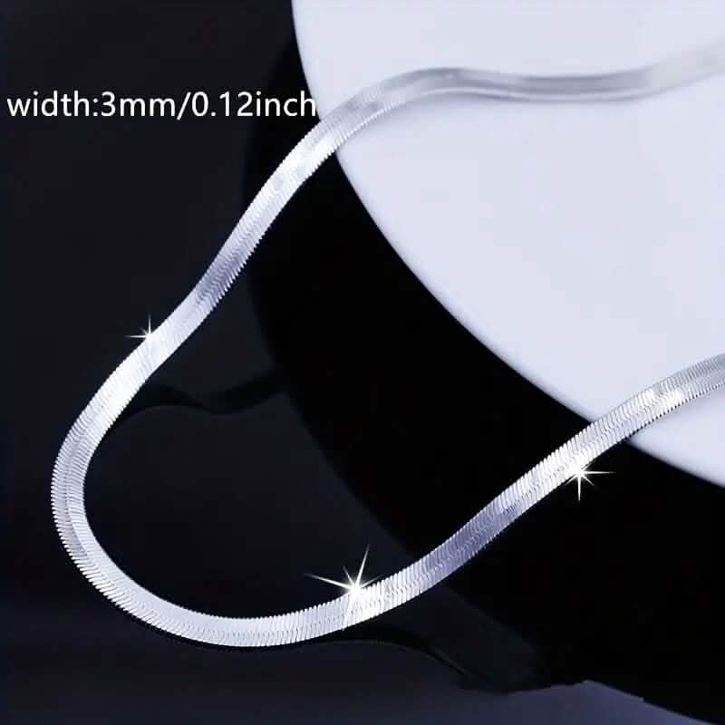 Stainless Steel Blade Unisex Flat Snake Clavicle Chain DailySale