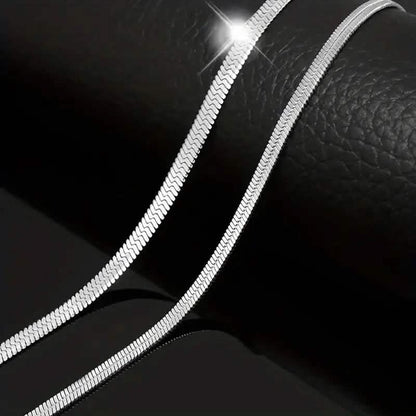 Stainless Steel Blade Unisex Flat Snake Clavicle Chain DailySale