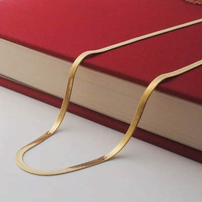 Stainless Steel Blade Unisex Flat Snake Clavicle Chain DailySale