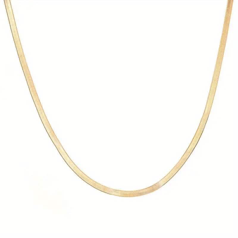 Stainless Steel Blade Unisex Flat Snake Clavicle Chain DailySale