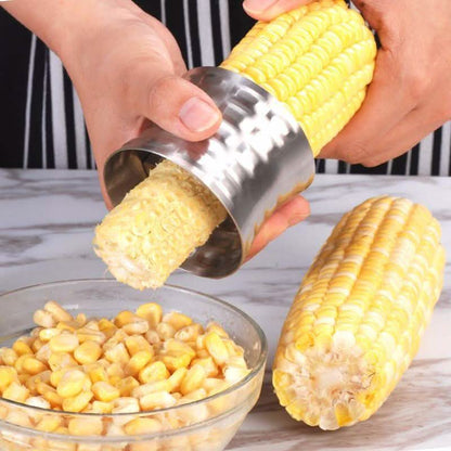 Stainless Steel Corn Stripper and Peeler Ring DailySale