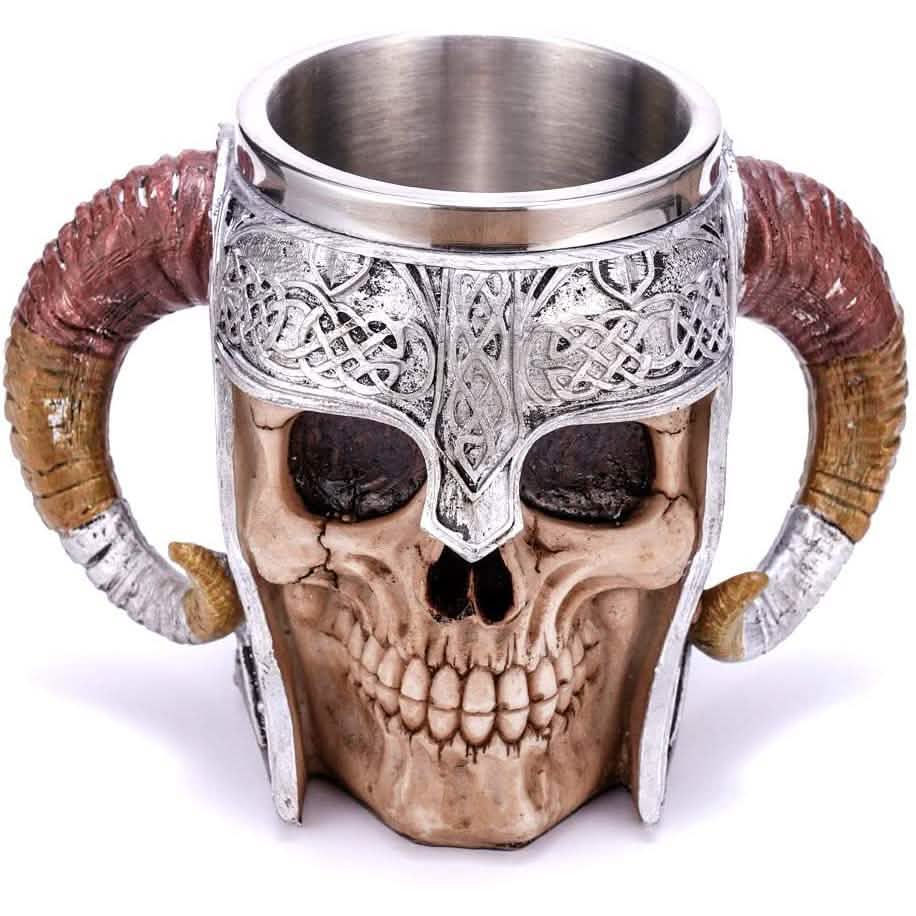 Stainless Steel Double Handle Horn Skull Beer Cup DailySale