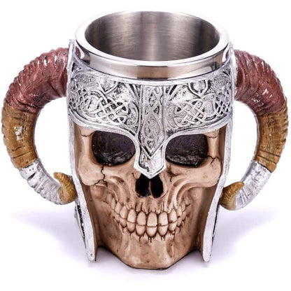 Stainless Steel Double Handle Horn Skull Beer Cup DailySale