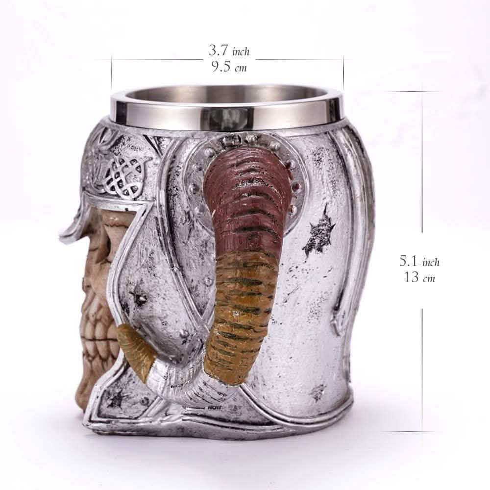 Stainless Steel Double Handle Horn Skull Beer Cup DailySale