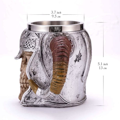 Stainless Steel Double Handle Horn Skull Beer Cup DailySale