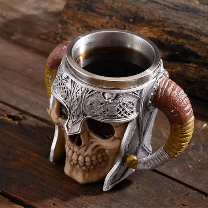 Stainless Steel Double Handle Horn Skull Beer Cup DailySale