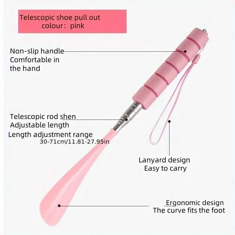 Stainless Steel Extendable Telescopic Shoe Horn DailySale