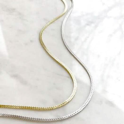 Stainless Steel Flat Snake Bone Chain Necklace DailySale