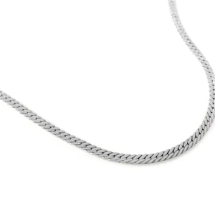 Stainless Steel Flat Snake Bone Chain Necklace DailySale