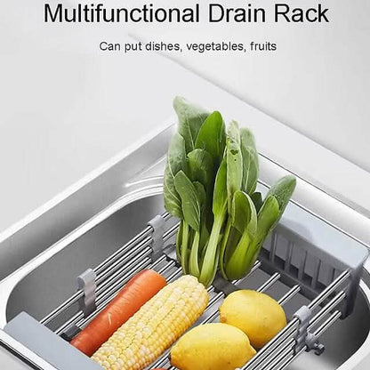 Stainless Steel Frame Drain Basket Telescopic Sink Frame DailySale