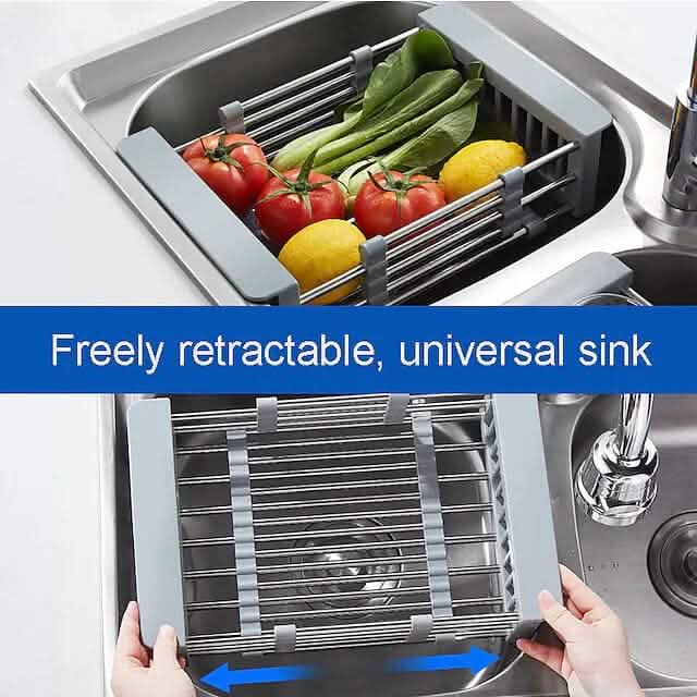 Stainless Steel Frame Drain Basket Telescopic Sink Frame DailySale