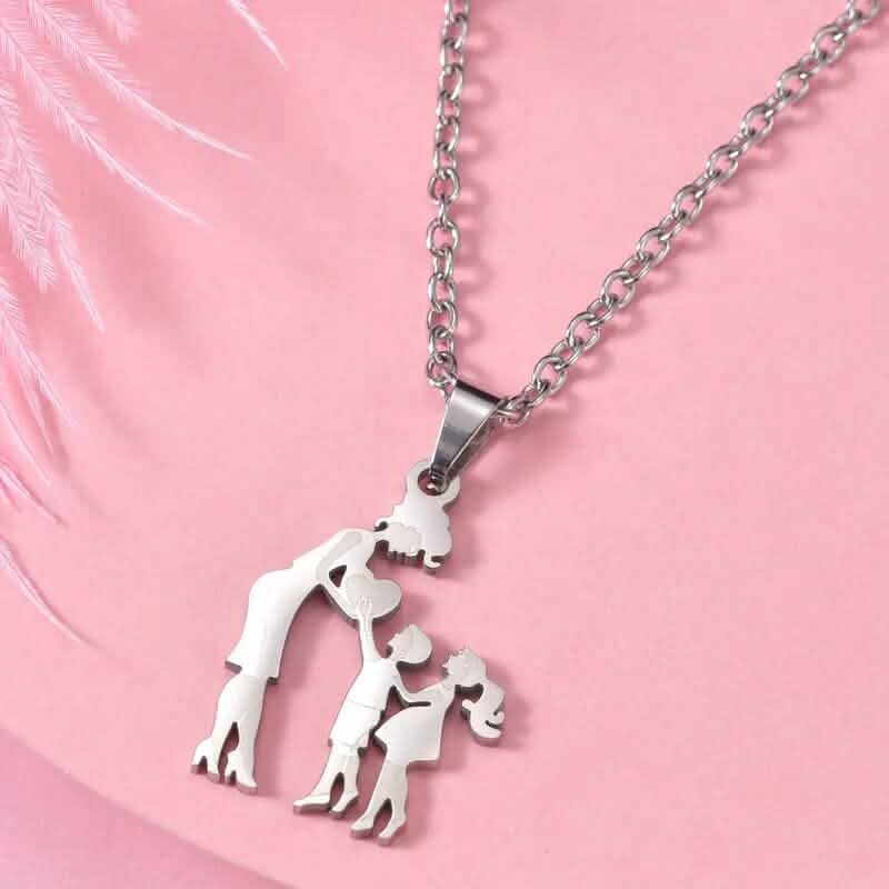 Stainless Steel Heartfelt Mother-Daughter-Son Necklace DailySale