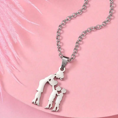 Stainless Steel Heartfelt Mother-Daughter-Son Necklace DailySale