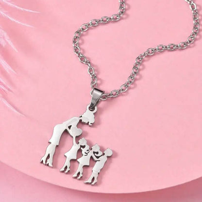 Stainless Steel Heartfelt Mother-Daughter-Son Necklace DailySale