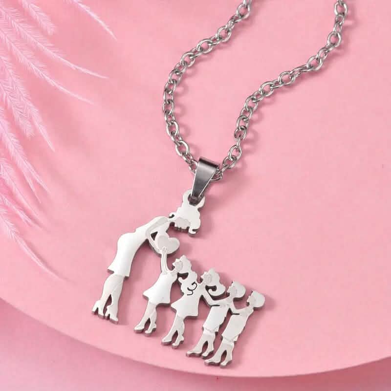 Stainless Steel Heartfelt Mother-Daughter-Son Necklace DailySale