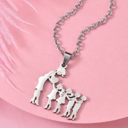 Stainless Steel Heartfelt Mother-Daughter-Son Necklace DailySale
