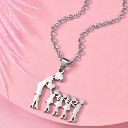 Stainless Steel Heartfelt Mother-Daughter-Son Necklace DailySale