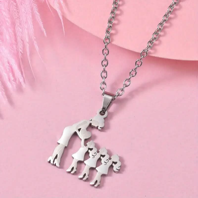 Stainless Steel Heartfelt Mother-Daughter-Son Necklace DailySale
