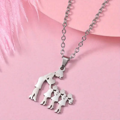 Stainless Steel Heartfelt Mother-Daughter-Son Necklace DailySale