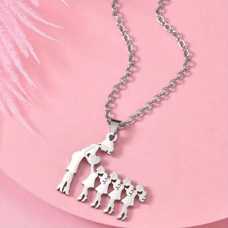 Stainless Steel Heartfelt Mother-Daughter-Son Necklace DailySale