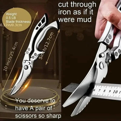 Stainless Steel Heavy-Duty Kitchen Non-Slip Grip Scissors DailySale