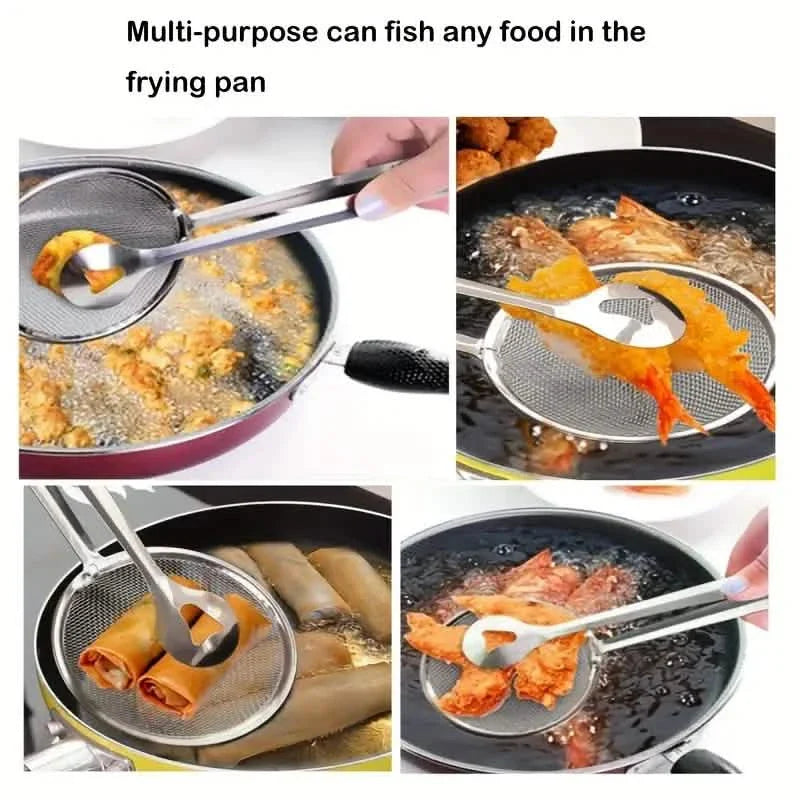 Stainless Steel Kitchen Strainer Tongs - High-Temperature Resistant DailySale