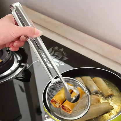 Stainless Steel Kitchen Strainer Tongs - High-Temperature Resistant DailySale