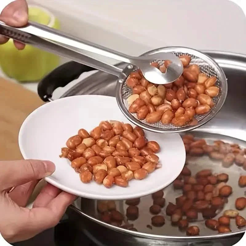 Stainless Steel Kitchen Strainer Tongs - High-Temperature Resistant DailySale