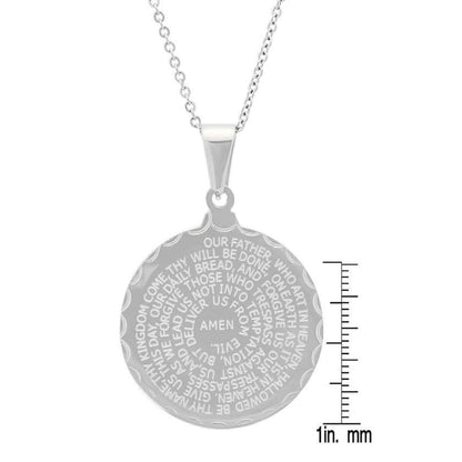 Stainless Steel Lord's and Serenity Prayer Pendant for Women DailySale