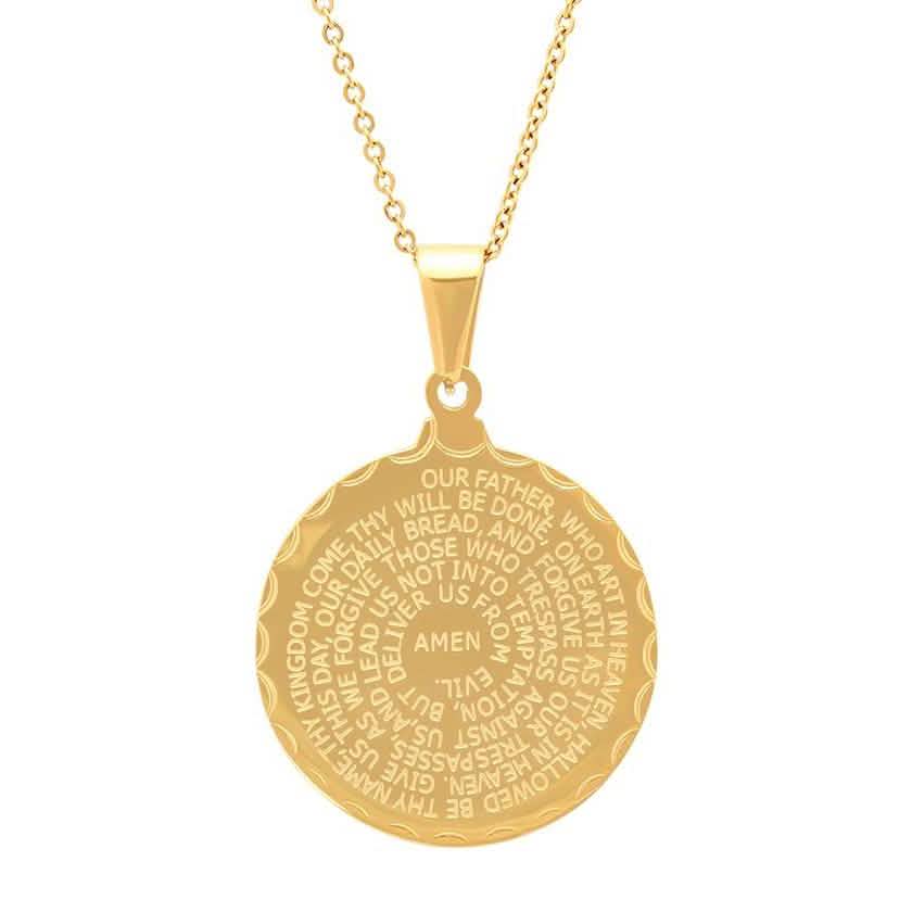 Stainless Steel Lord's and Serenity Prayer Pendant for Women DailySale