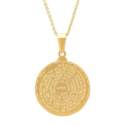 Stainless Steel Lord's and Serenity Prayer Pendant for Women DailySale