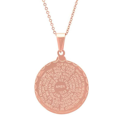 Stainless Steel Lord's and Serenity Prayer Pendant for Women DailySale
