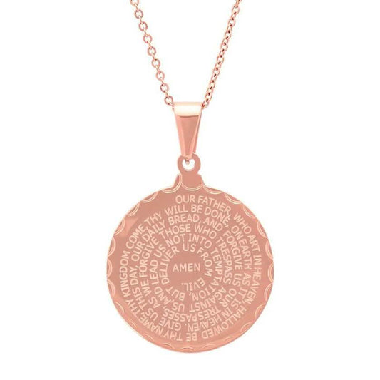 Stainless Steel Lord's and Serenity Prayer Pendant for Women DailySale