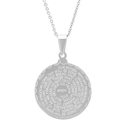 Stainless Steel Lord's and Serenity Prayer Pendant for Women DailySale