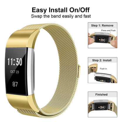 Stainless Steel Mesh Milanese Loop Band for Fitbit Charge 2 DailySale